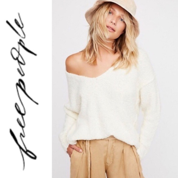 🆕 Free People Lofty V-Neck Sweater - Picture 4 of 10